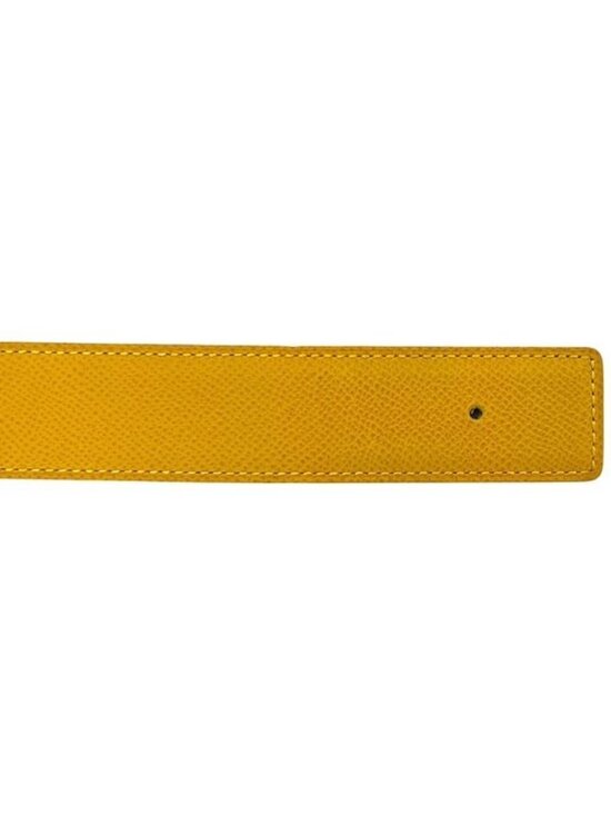 Hermes Belt Yellow Green Constance Waist 63 30 Togo Leather Logo Buckle main image 5